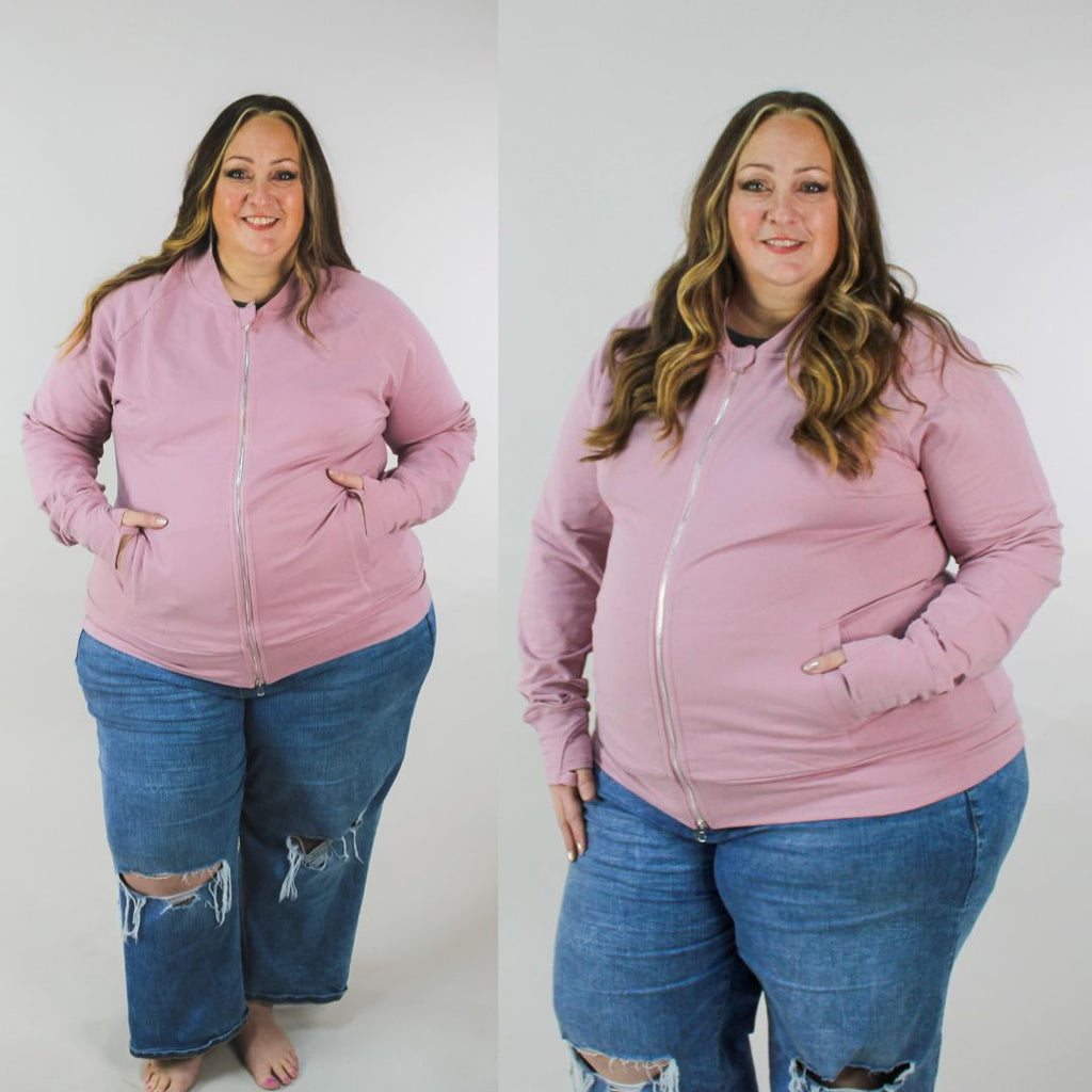 Ashley Pink No Hood Zip Up - Shop7degrees