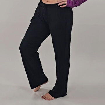 Black Ribbed Wide Leg Pant - Shop7degrees