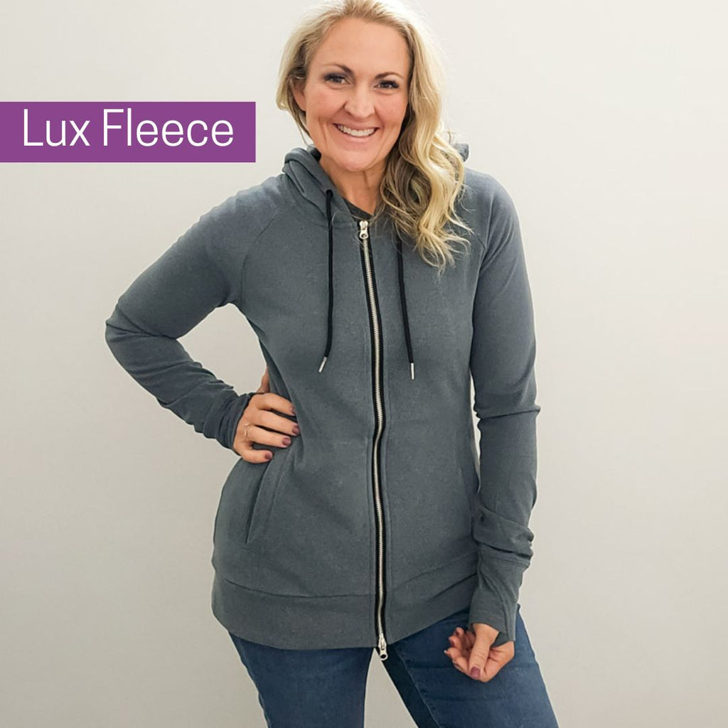 Lux Grey Fleece Full Zip - Shop7degrees