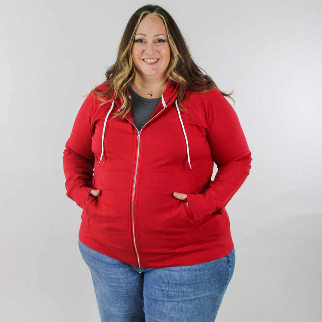 Ruby Red Full Zip Hoodie - Shop7degrees