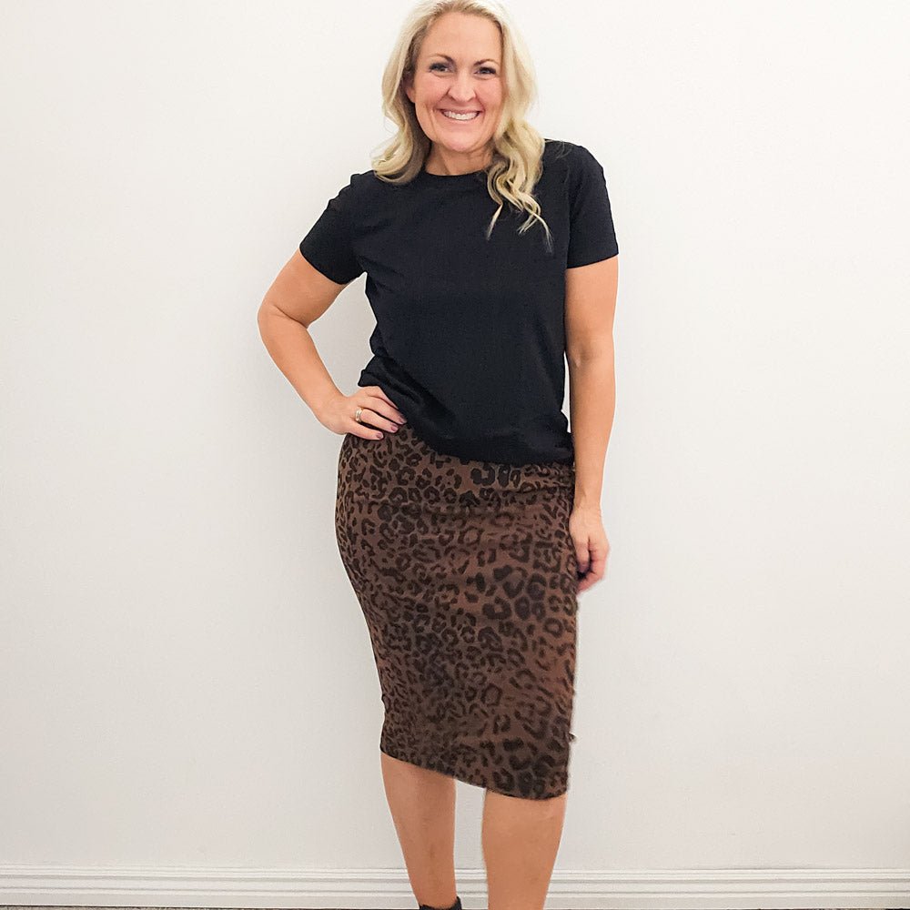 Savanah Leopard Pencil Skirt - Shop7degrees